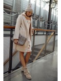 Beige bomber dress with hood FI722 - Online store - Boutique